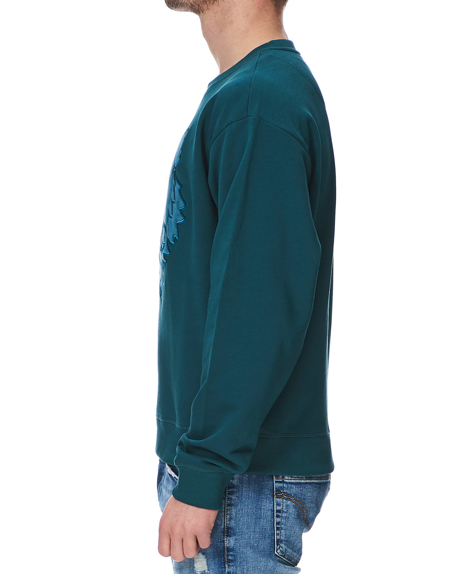 Heren | Truien | KENZO | Velvet Tiger Head Crew Neck Sweatshirt Green