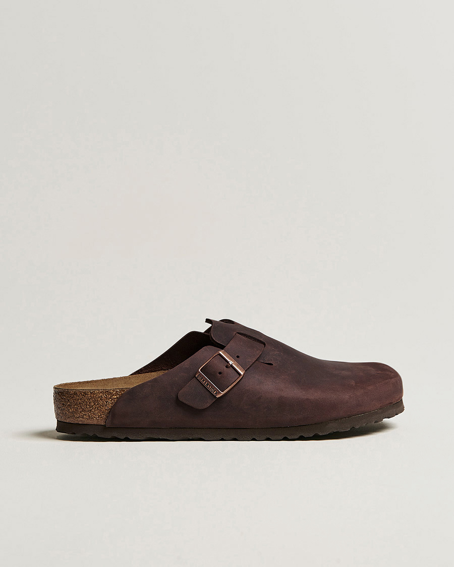 Heren | Sandalen slides | BIRKENSTOCK | Boston Classic Footbed Habana Oiled Leather