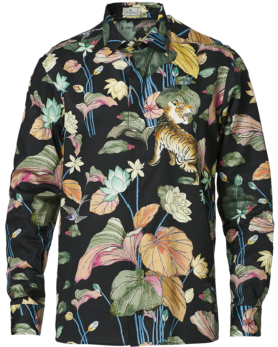 Heren | Overhemden | Etro | Oriental Tiger Printed Shirt Black