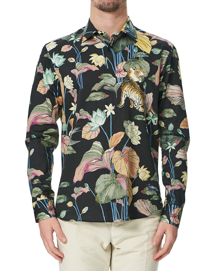 Heren | Overhemden | Etro | Oriental Tiger Printed Shirt Black