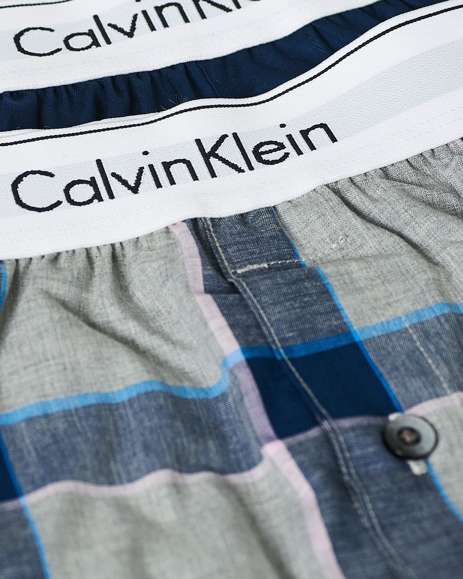 Homme | Sous-Vêtements Et Chaussettes | Calvin Klein | Modern Cotton Stretch Boxer 2-Pack Navy/Grey Heather