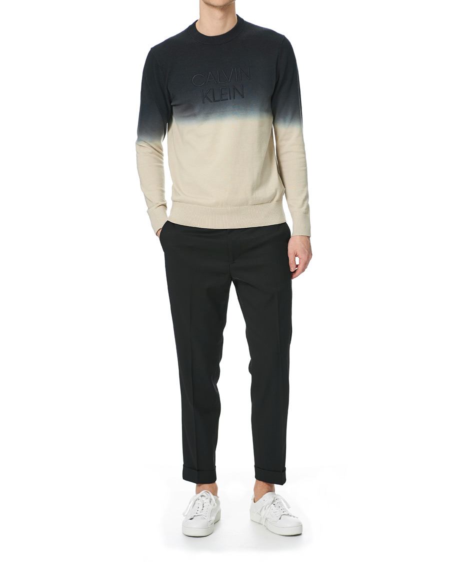 Homme | Pulls Et Tricots | Calvin Klein | Dip Dyed Crew Neck Sweater Black