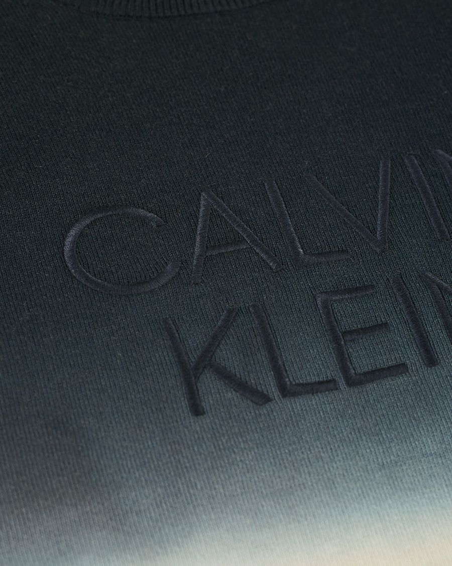 Homme | Pulls Et Tricots | Calvin Klein | Dip Dyed Crew Neck Sweater Black