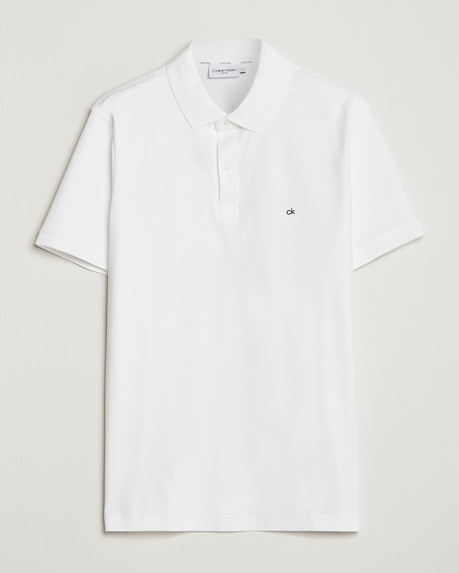 Homme | Polos | Calvin Klein | Liquid Touch Slim Fit Polo Bright White