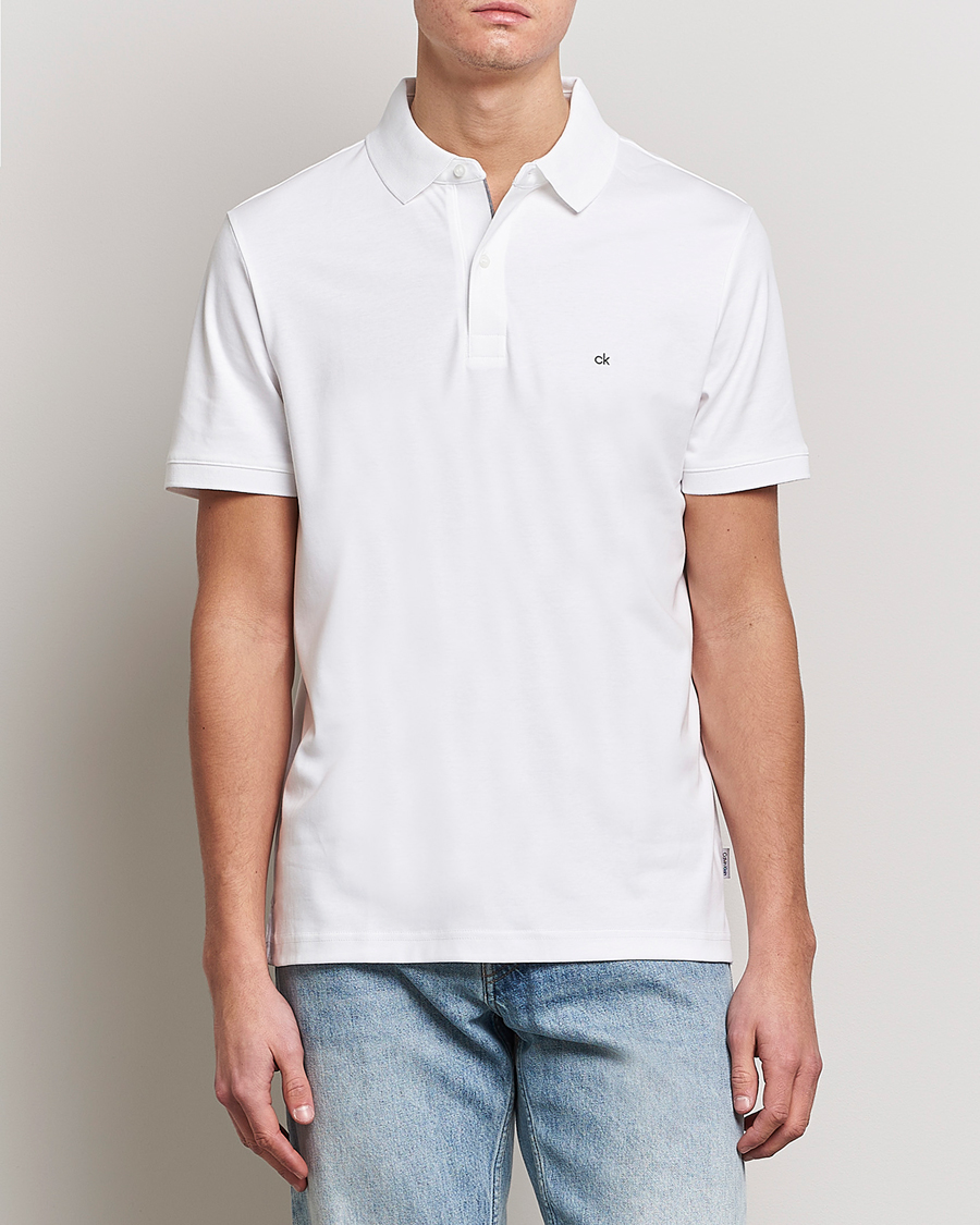 Homme | Polos | Calvin Klein | Liquid Touch Slim Fit Polo Bright White