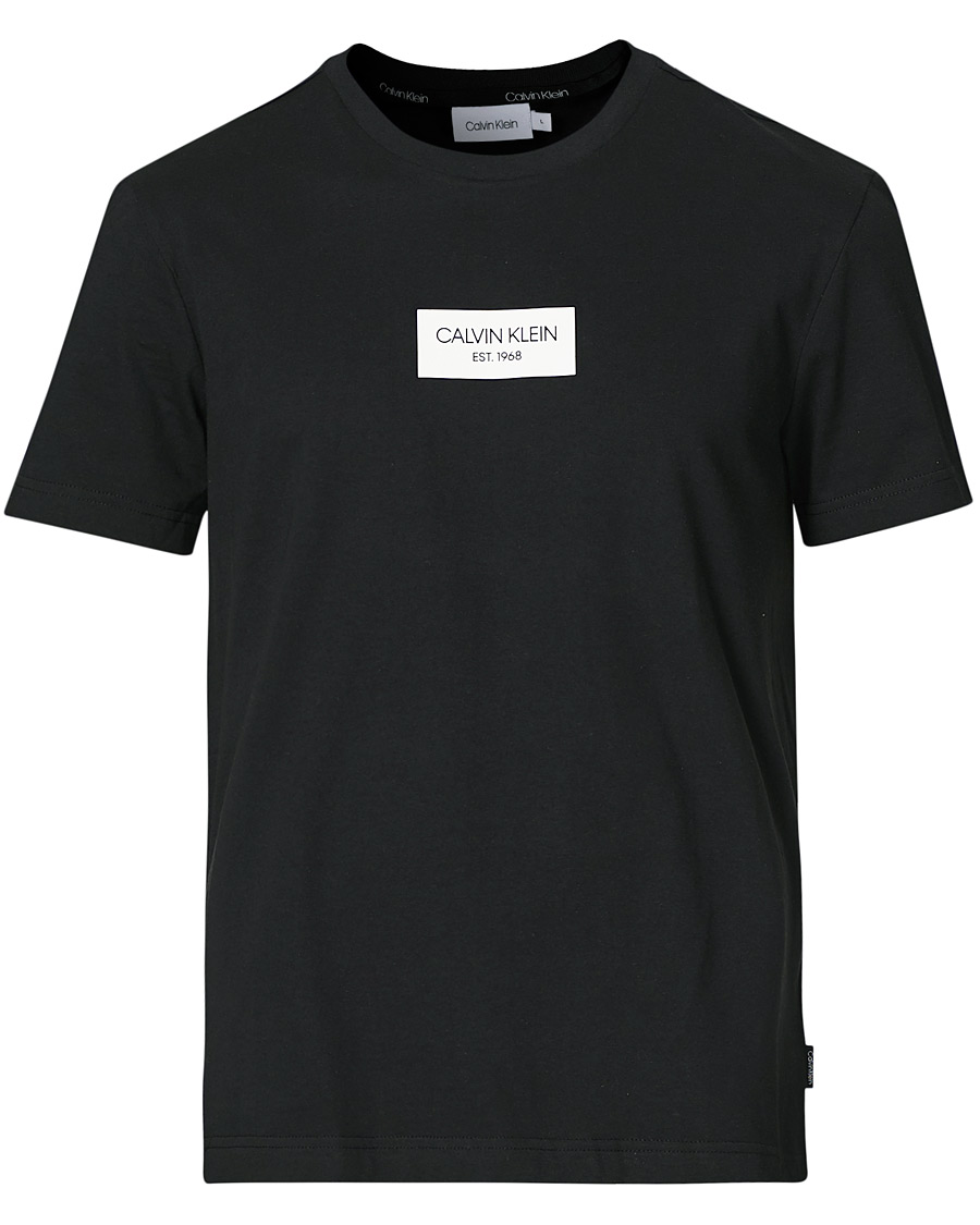 Homme | T-shirts | Calvin Klein | Chest Box Logo Crew Neck Tee Black