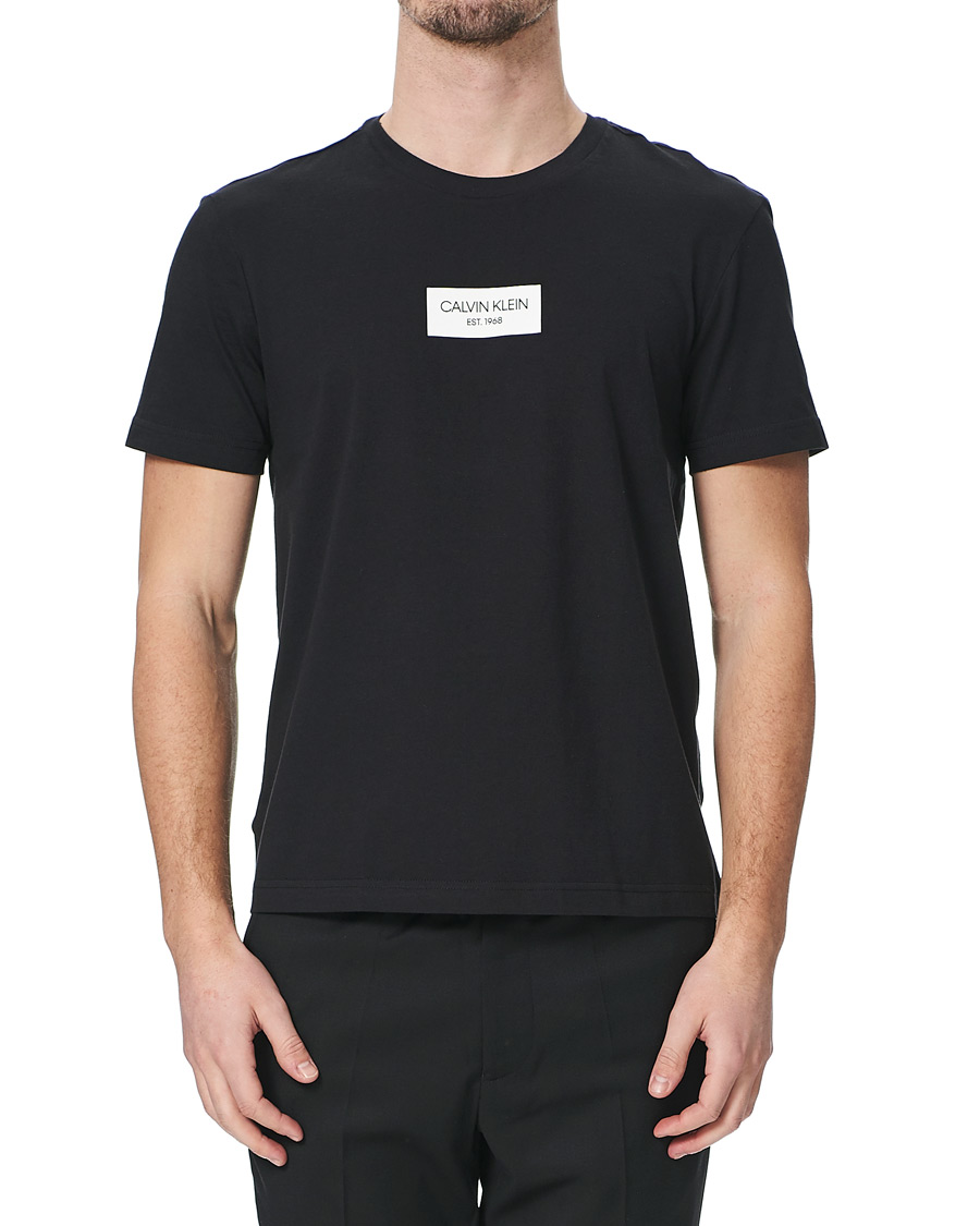 Homme | T-shirts | Calvin Klein | Chest Box Logo Crew Neck Tee Black