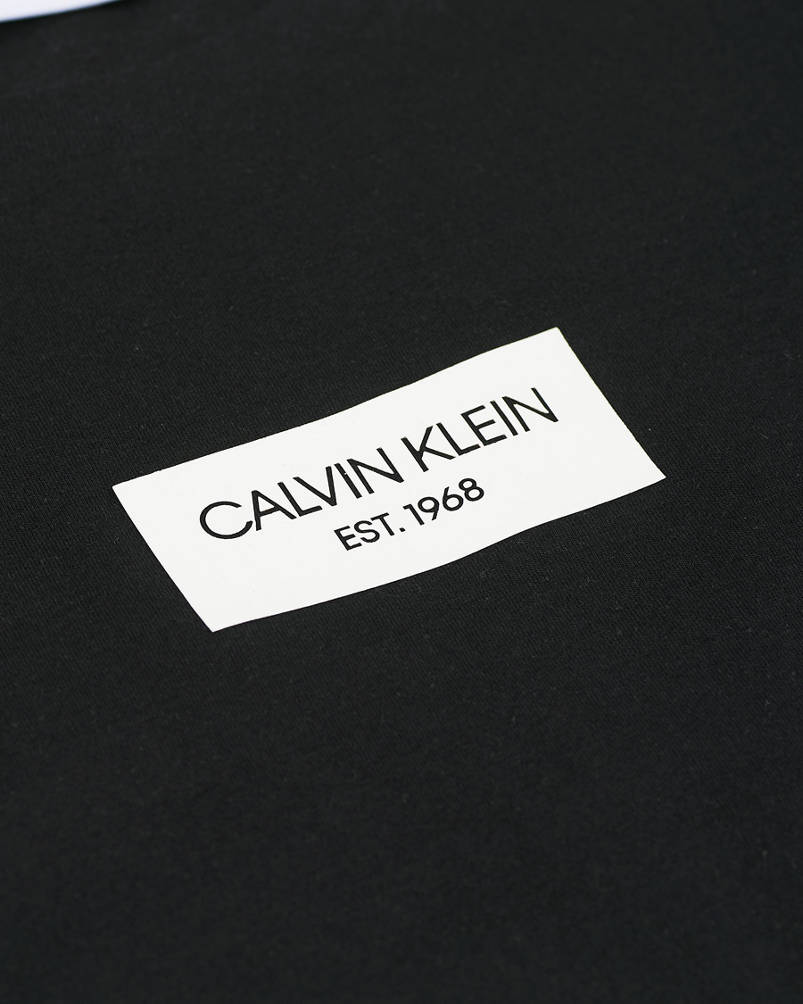 Homme | T-shirts | Calvin Klein | Chest Box Logo Crew Neck Tee Black
