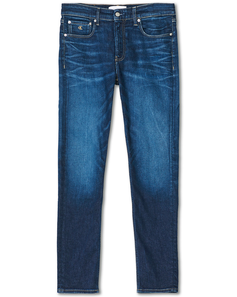 Heren | Jeans | Calvin Klein Jeans | Slim Taper Stretch Jeans Dark Blue