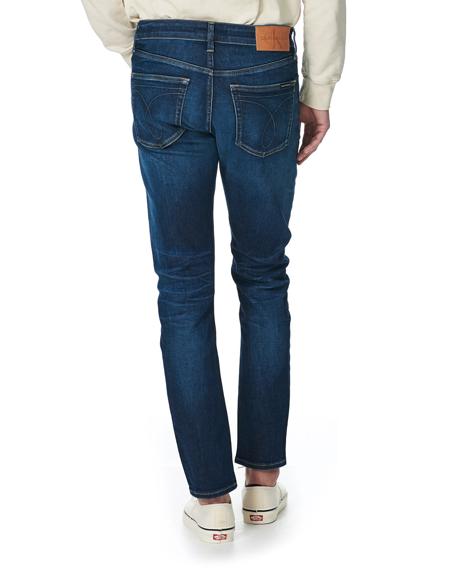 Heren | Jeans | Calvin Klein Jeans | Slim Taper Stretch Jeans Dark Blue