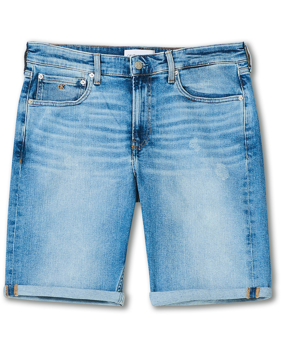 Homme | Shorts | Calvin Klein Jeans | Regular Fit Stretch Denim Shorts Light Blue