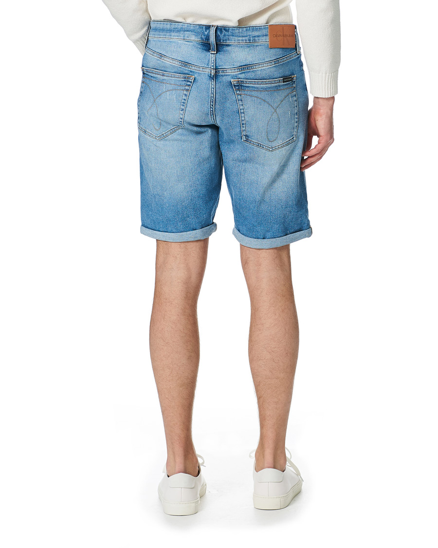 Homme | Shorts | Calvin Klein Jeans | Regular Fit Stretch Denim Shorts Light Blue