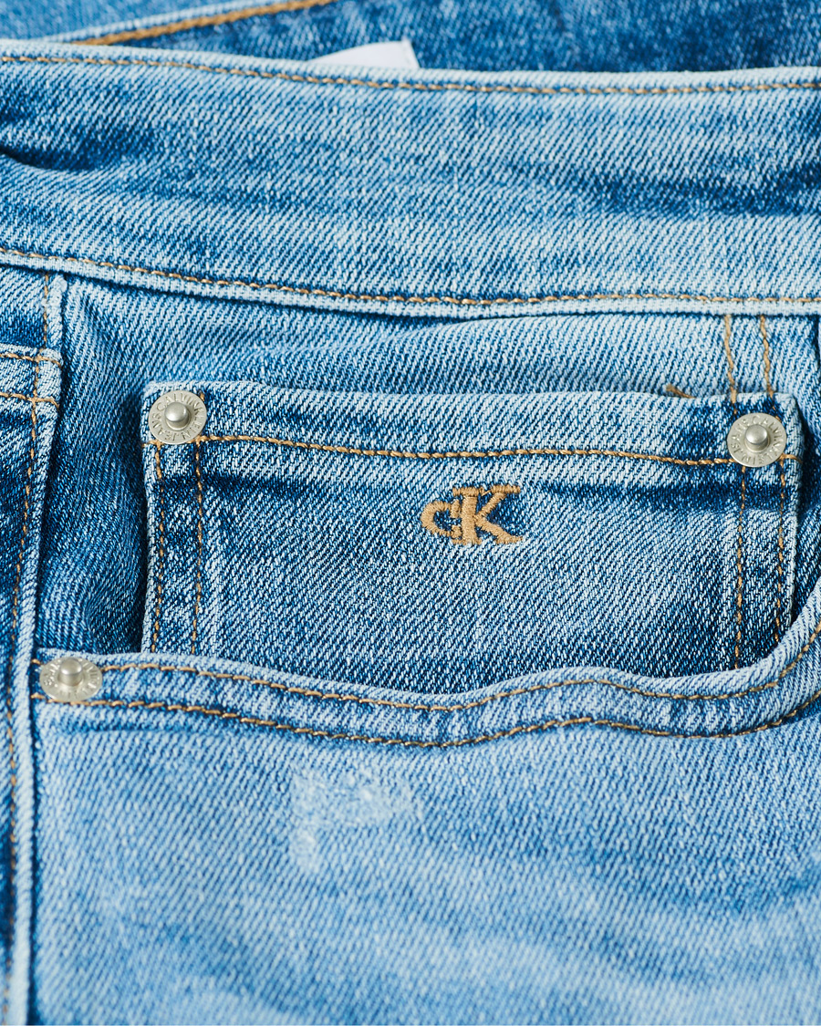 Homme | Shorts | Calvin Klein Jeans | Regular Fit Stretch Denim Shorts Light Blue