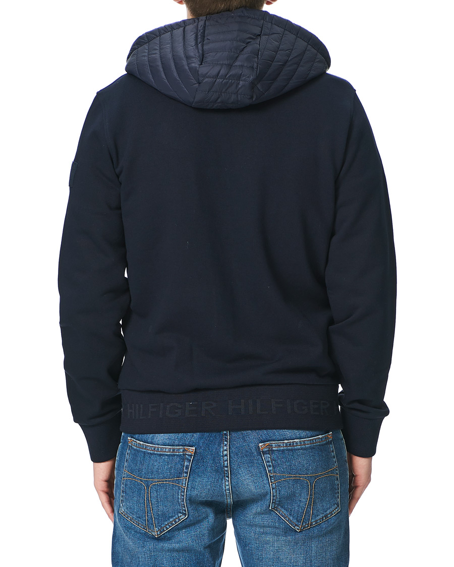 Homme | Manteaux Et Vestes | Tommy Hilfiger | Jacquard Mixed Media Zip Hoodie Desert Sky