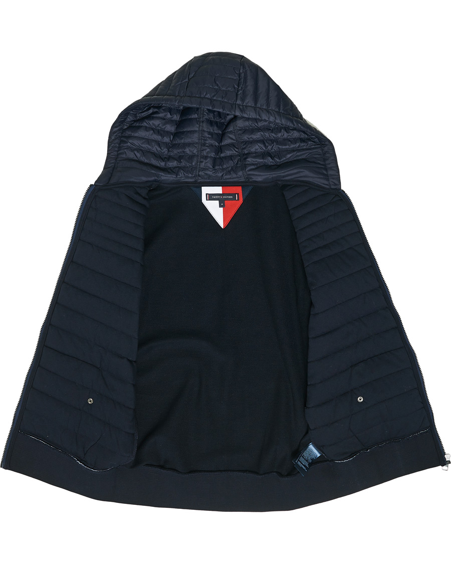 Homme | Manteaux Et Vestes | Tommy Hilfiger | Jacquard Mixed Media Zip Hoodie Desert Sky
