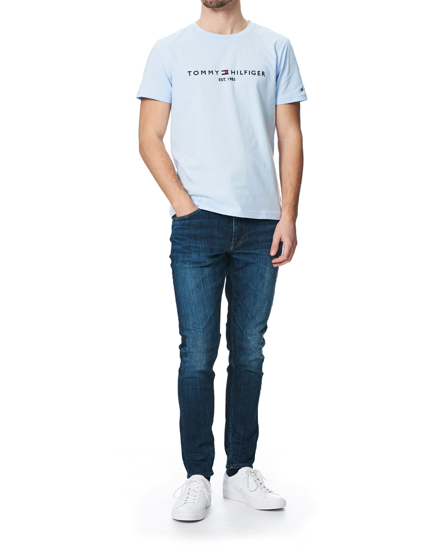 Homme | T-shirts | Tommy Hilfiger | Logo Crew Neck Tee Sweet Blue