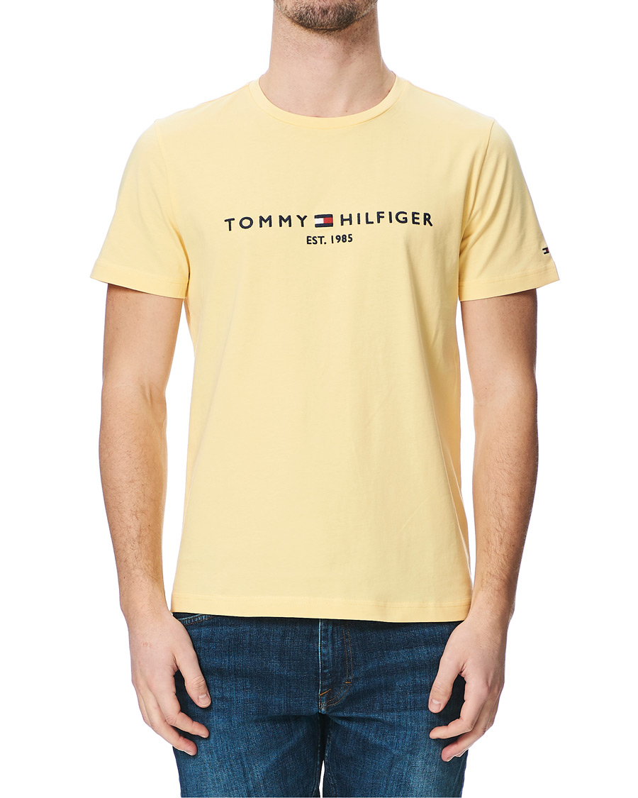 Homme | T-shirts | Tommy Hilfiger | Logo Crew Neck Tee Delicate Yellow