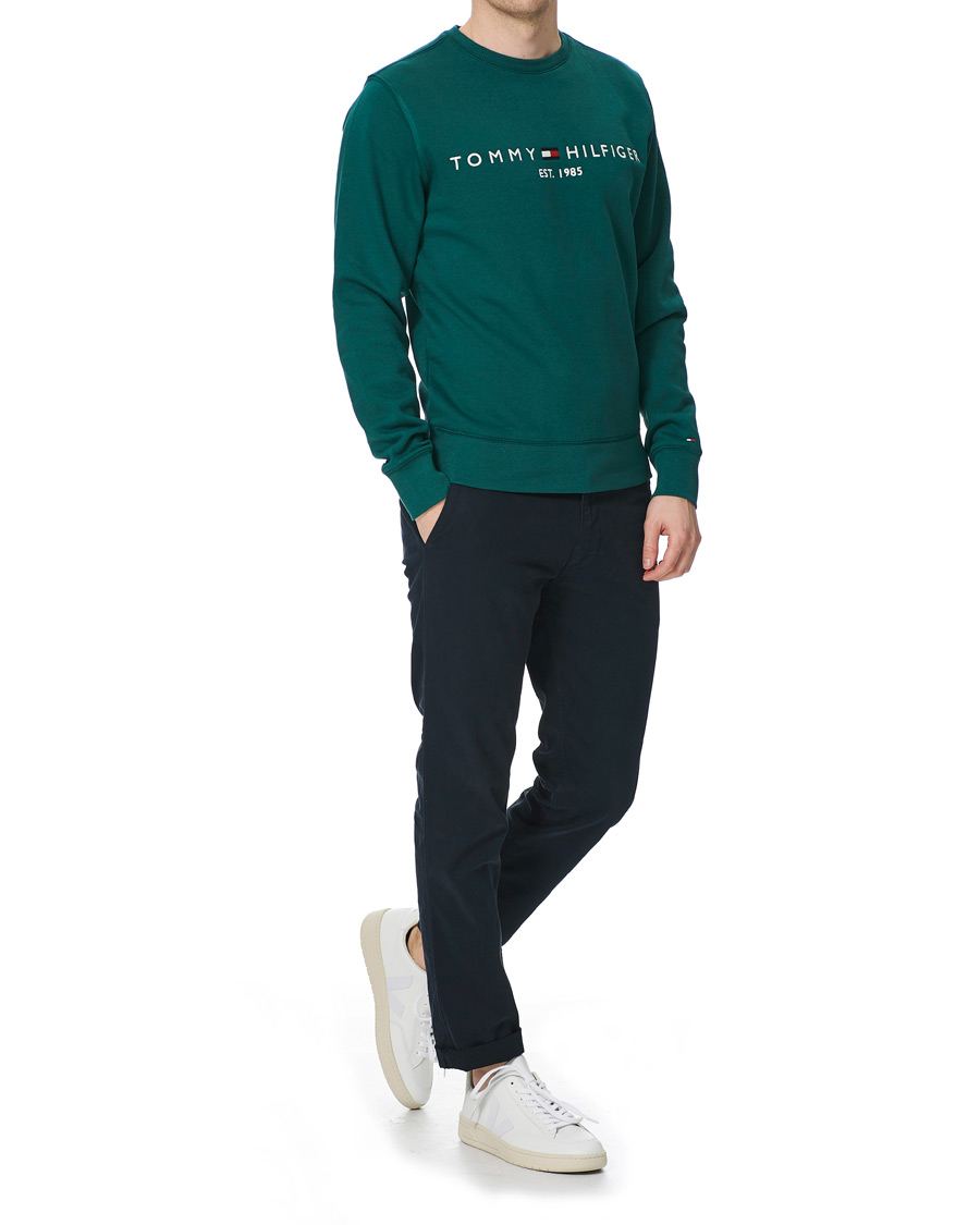 Homme | Pulls Et Tricots | Tommy Hilfiger | Logo Crew Neck Sweatshirt Rural Green