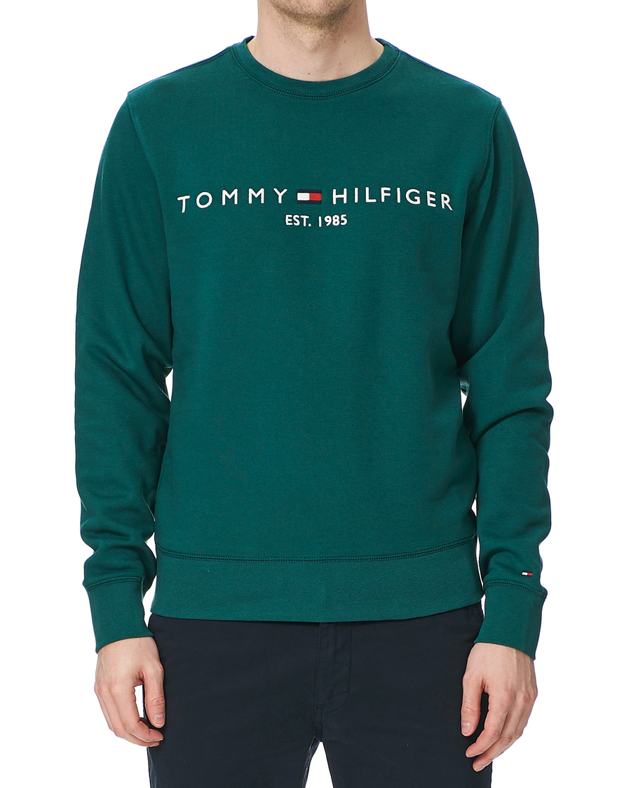 Homme | Pulls Et Tricots | Tommy Hilfiger | Logo Crew Neck Sweatshirt Rural Green