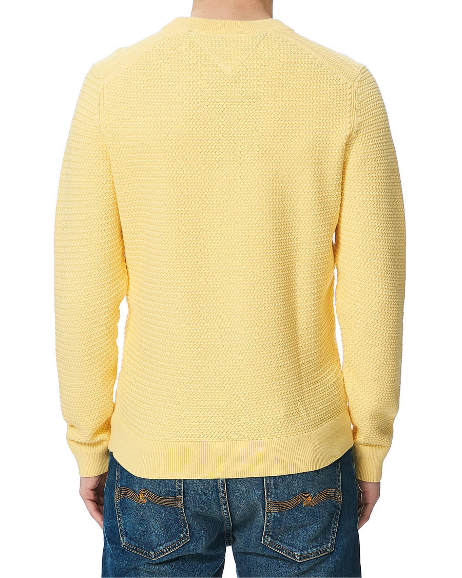 Homme | Pulls Et Tricots | Tommy Hilfiger | Basket Knit Crew Neck Delicate Yellow