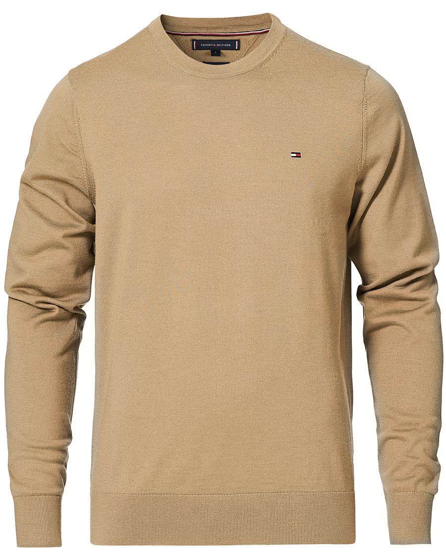 Heren | Truien | Tommy Hilfiger | Fine Gauge Merino Wool Crew Neck Camel