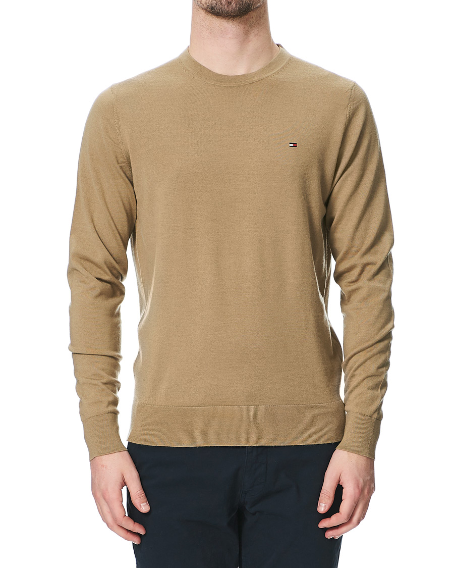 Heren | Truien | Tommy Hilfiger | Fine Gauge Merino Wool Crew Neck Camel