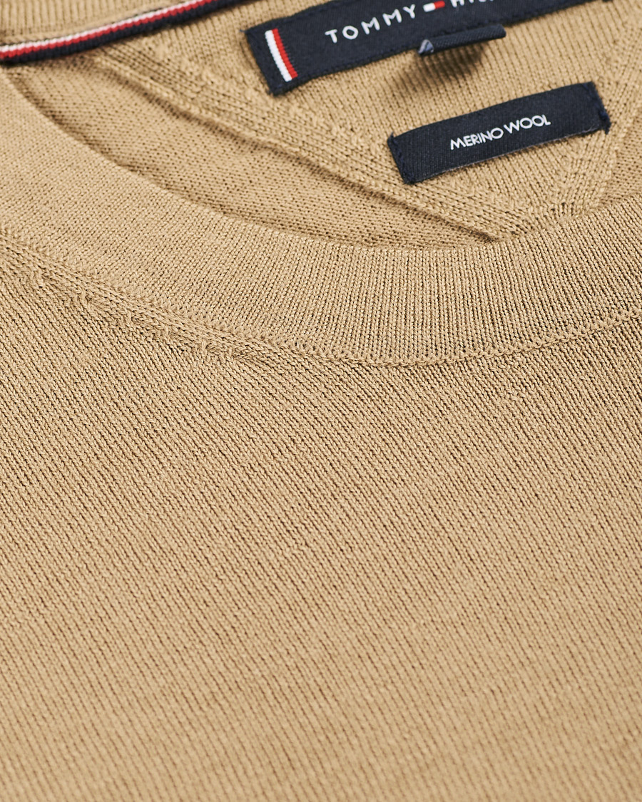 Heren | Truien | Tommy Hilfiger | Fine Gauge Merino Wool Crew Neck Camel