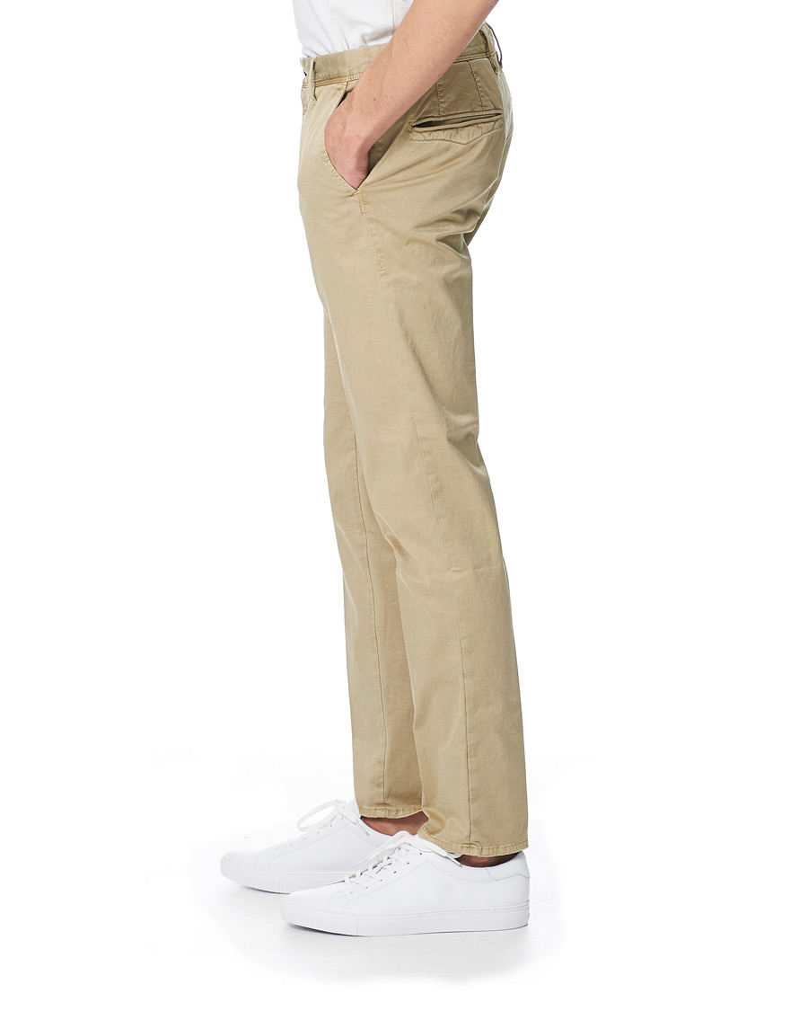 Homme | Pantalons | Incotex | Slim Fit Garment Dyed Slacks Beige