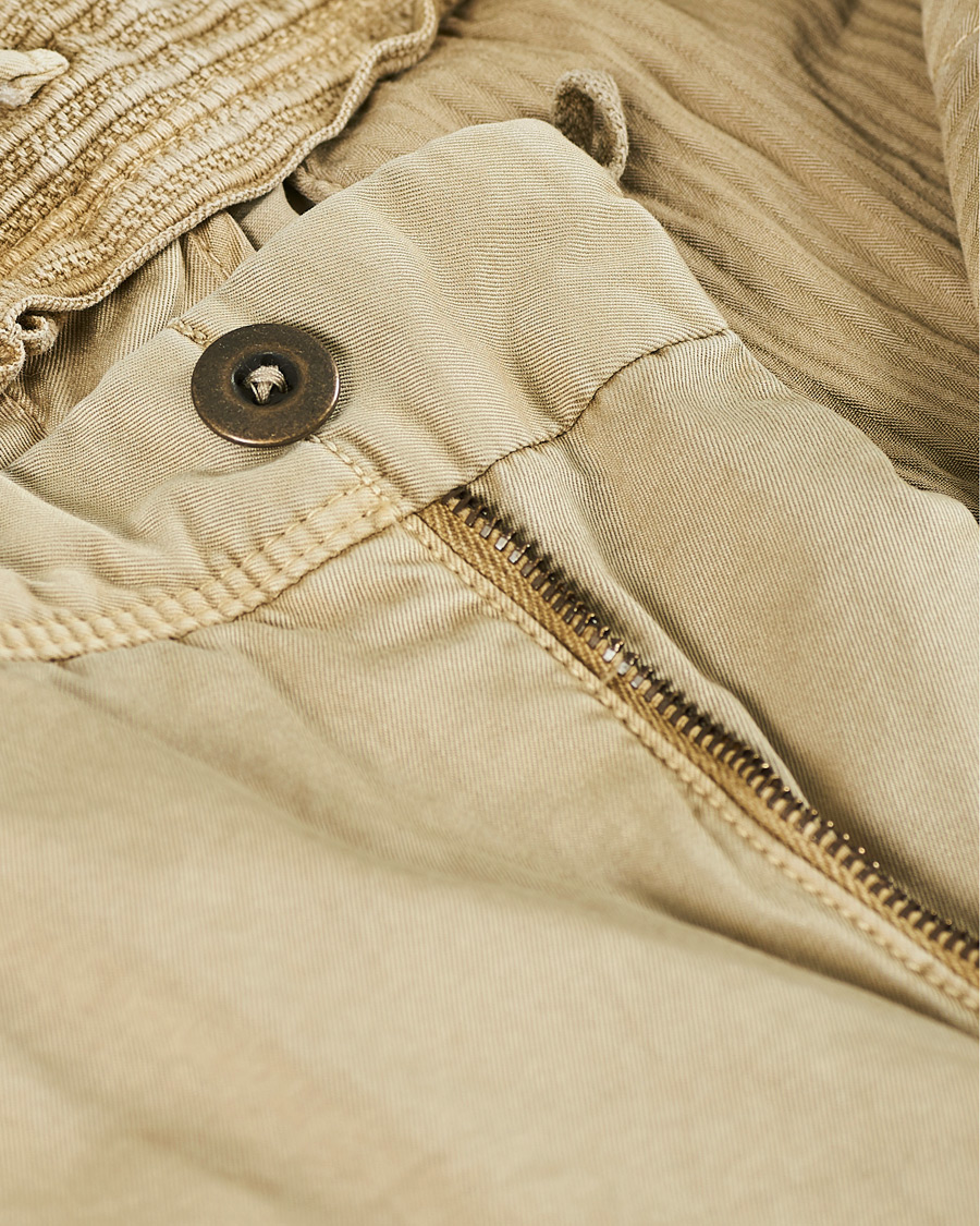 Homme | Pantalons | Incotex | Slim Fit Garment Dyed Slacks Beige