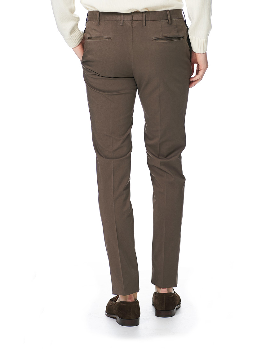 Heren | Broeken | Incotex | Slim Fit Stretch Chinos Dark Brown