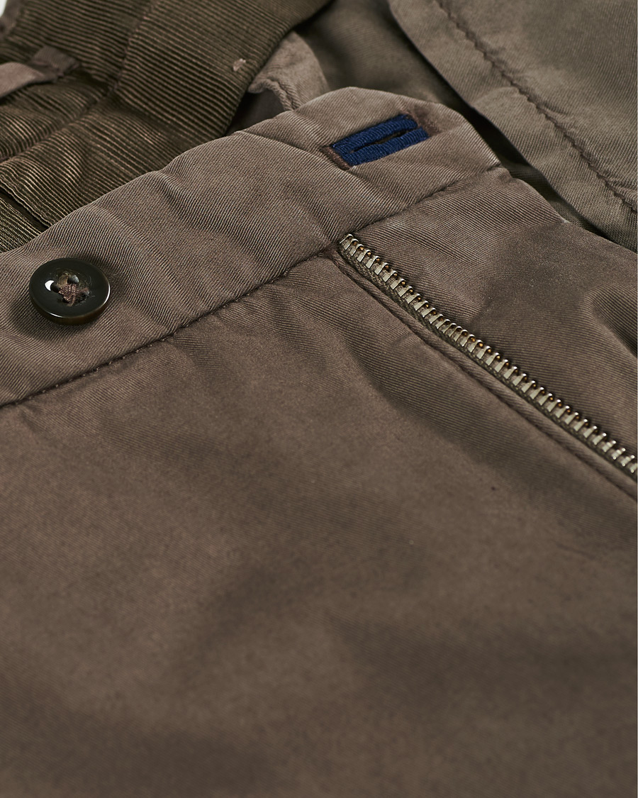 Heren | Broeken | Incotex | Slim Fit Stretch Chinos Dark Brown