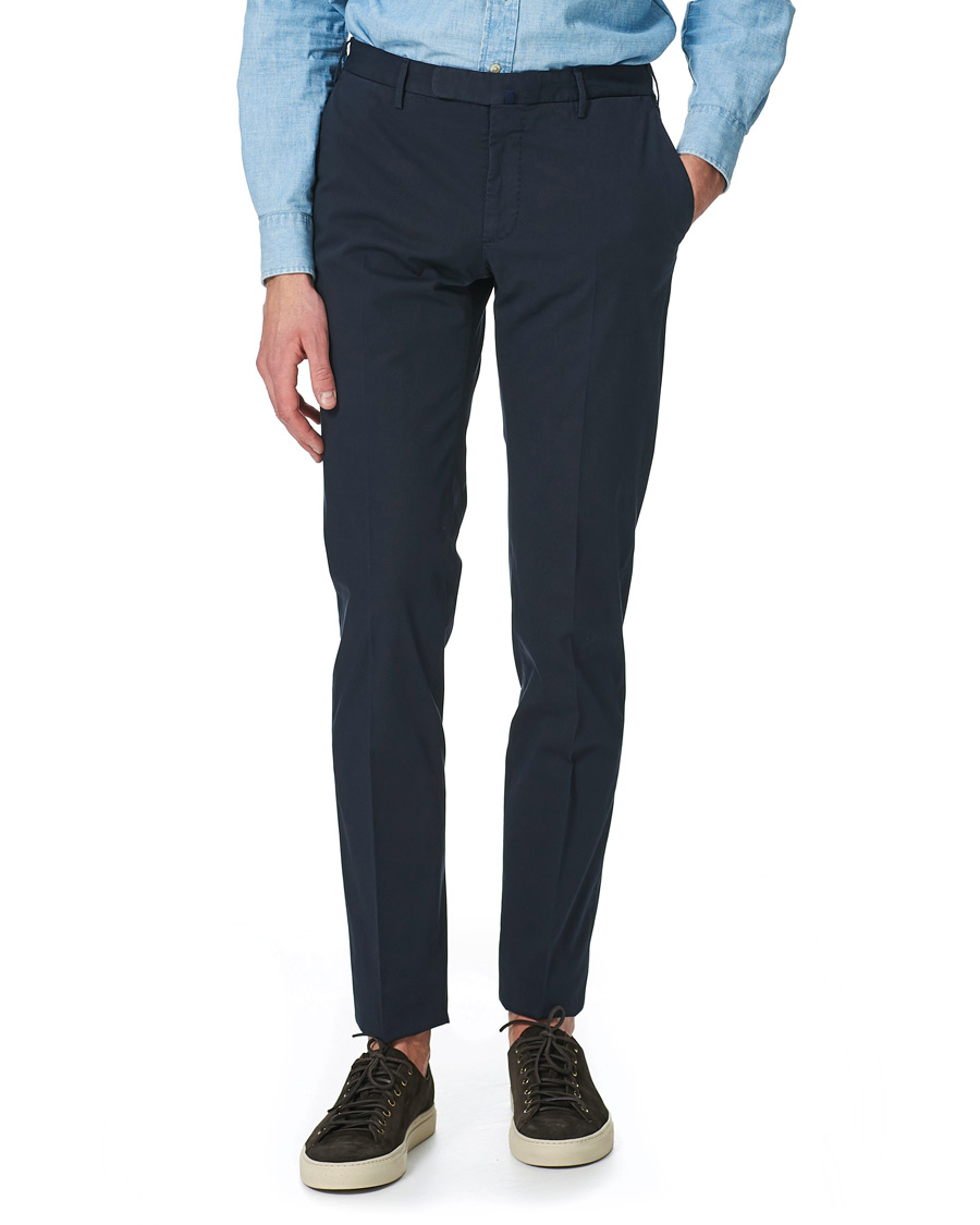 Homme | Pantalons | Incotex | Slim Fit Stretch Chinos Navy