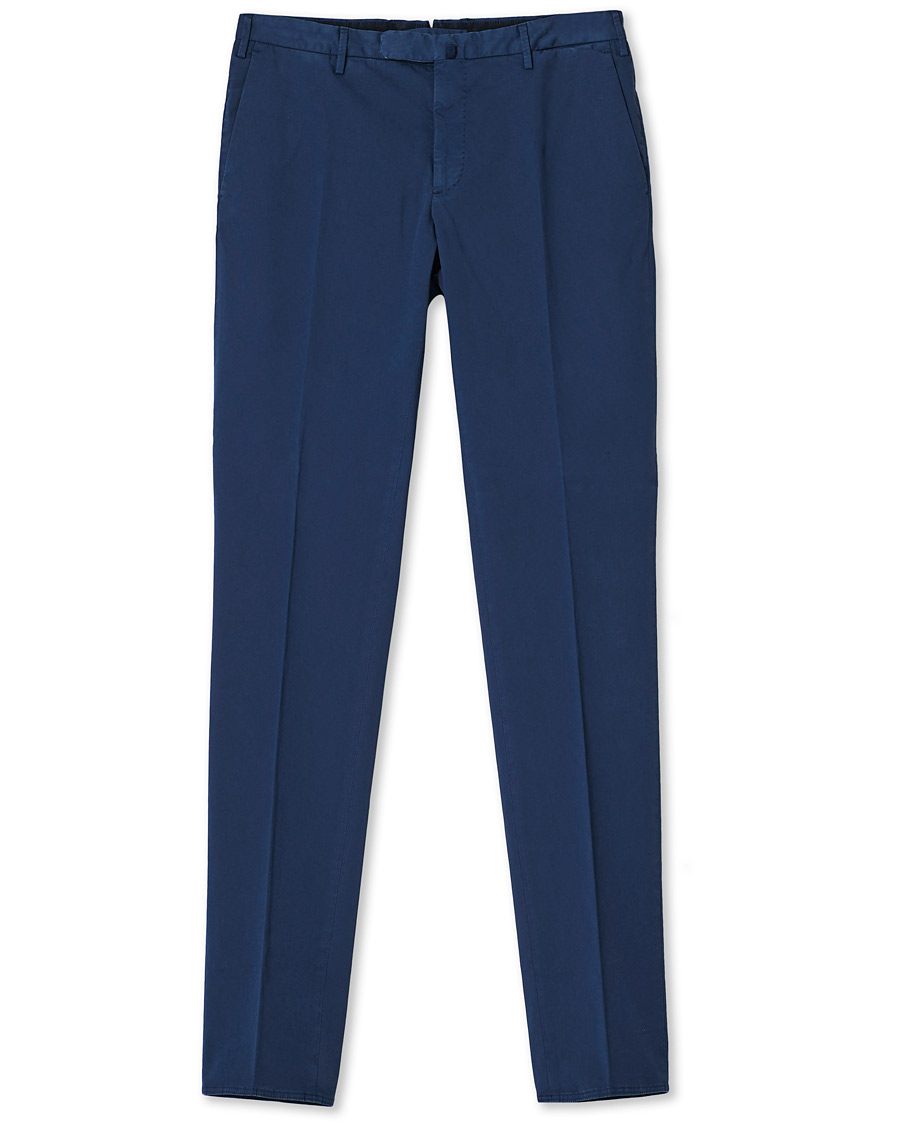 Heren | Broeken | Incotex | Slim Fit Stretch Chinos Royal Blue