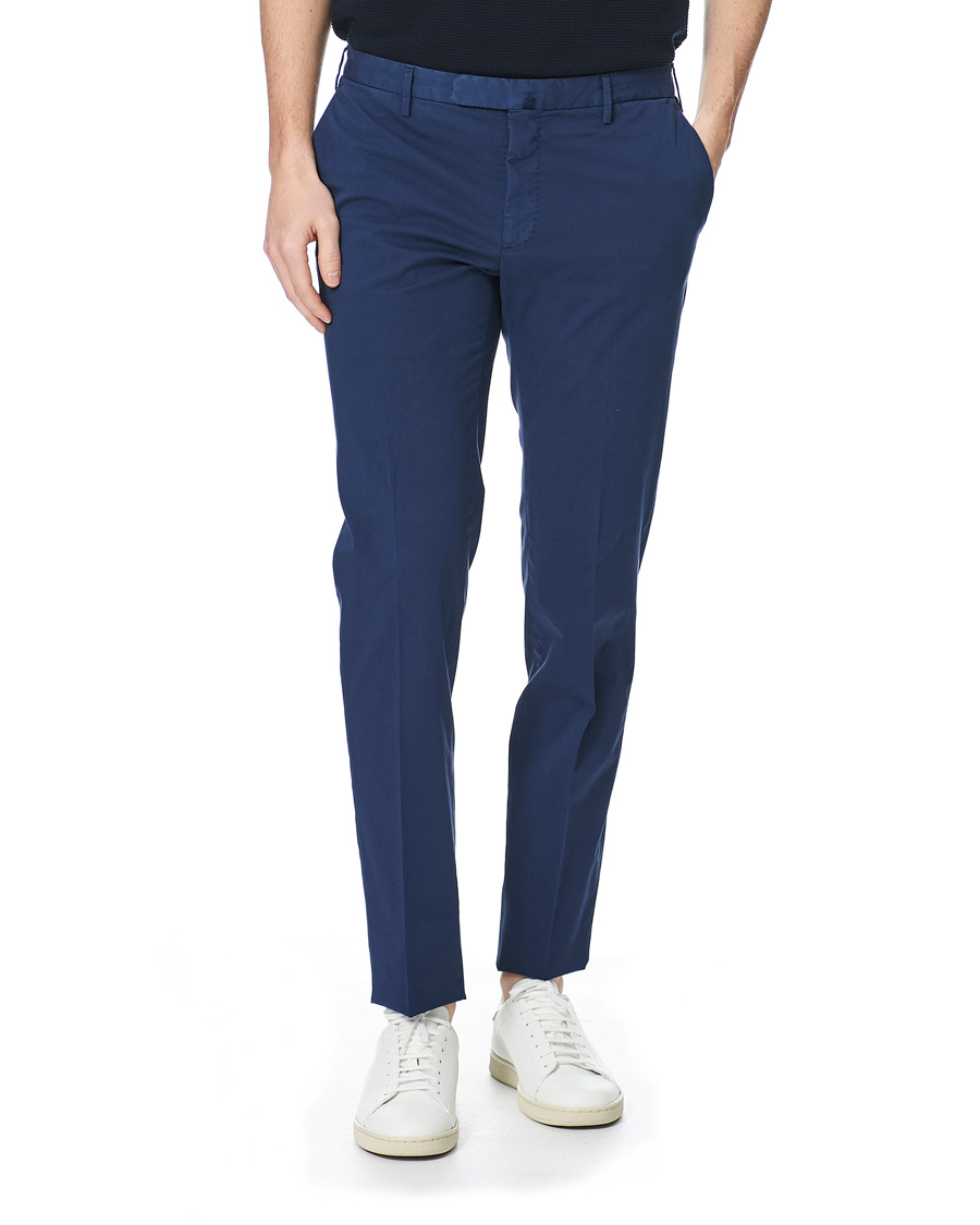 Heren | Broeken | Incotex | Slim Fit Stretch Chinos Royal Blue