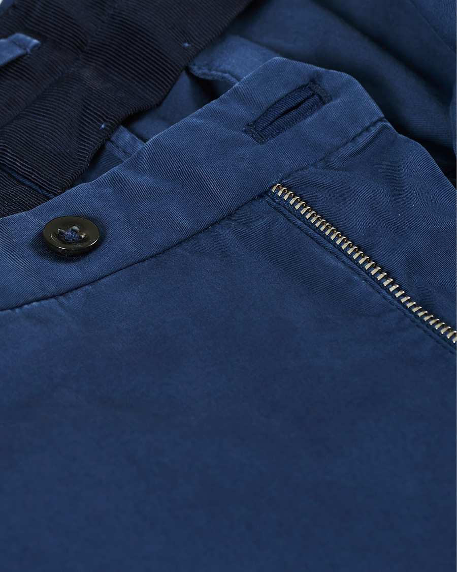 Heren | Broeken | Incotex | Slim Fit Stretch Chinos Royal Blue