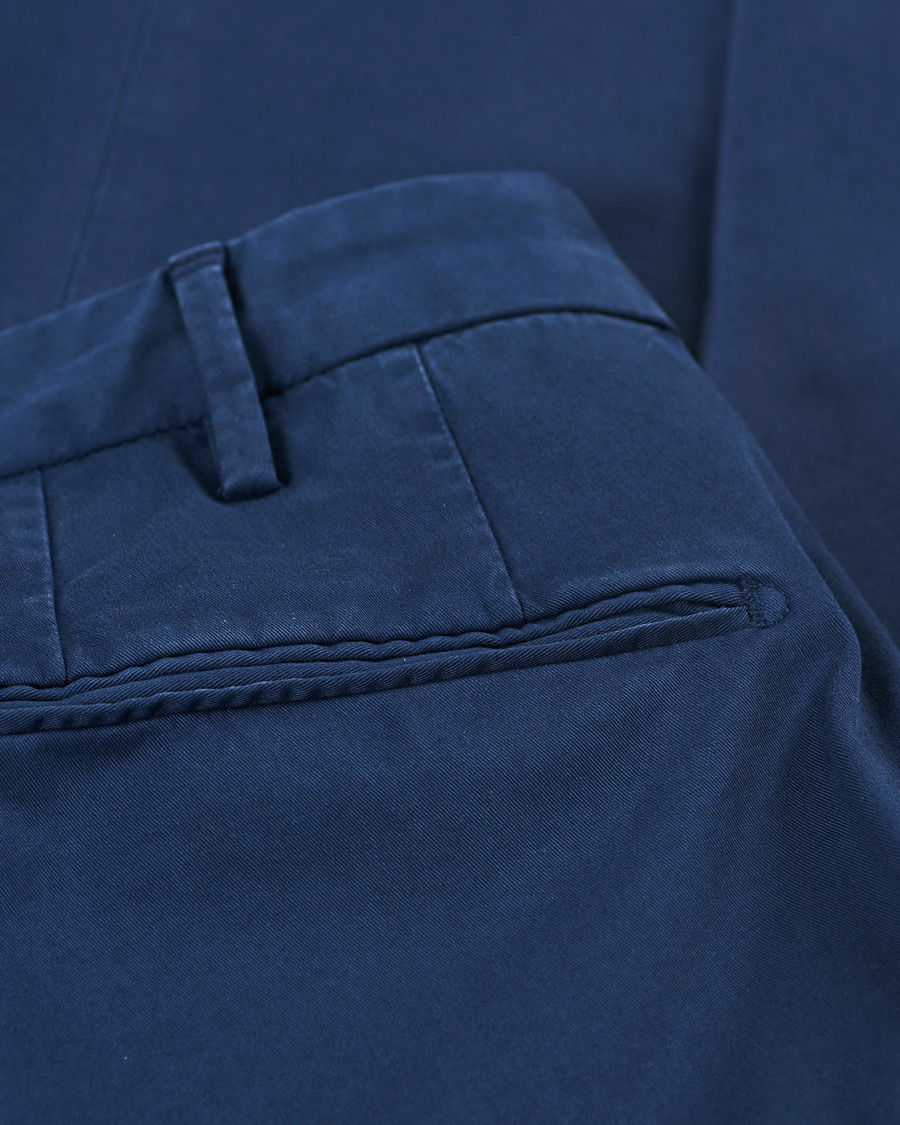 Heren | Broeken | Incotex | Slim Fit Stretch Chinos Royal Blue