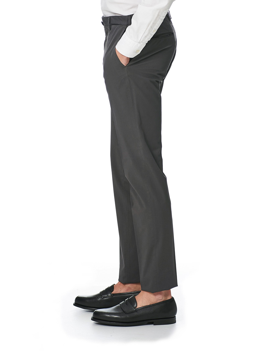 Heren | Broeken | Incotex | Slim Fit Stretch Chinos Dark Grey
