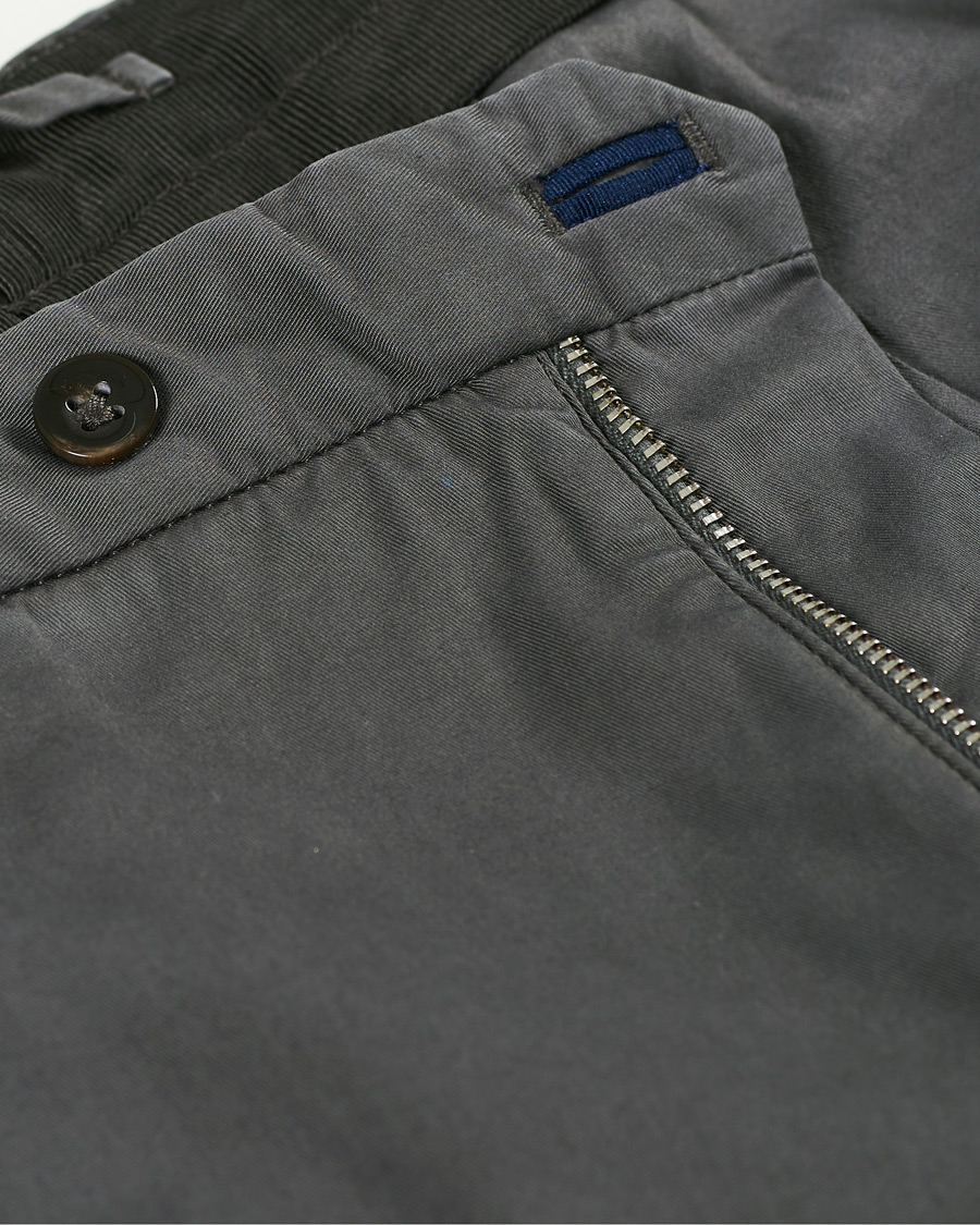 Heren | Broeken | Incotex | Slim Fit Stretch Chinos Dark Grey