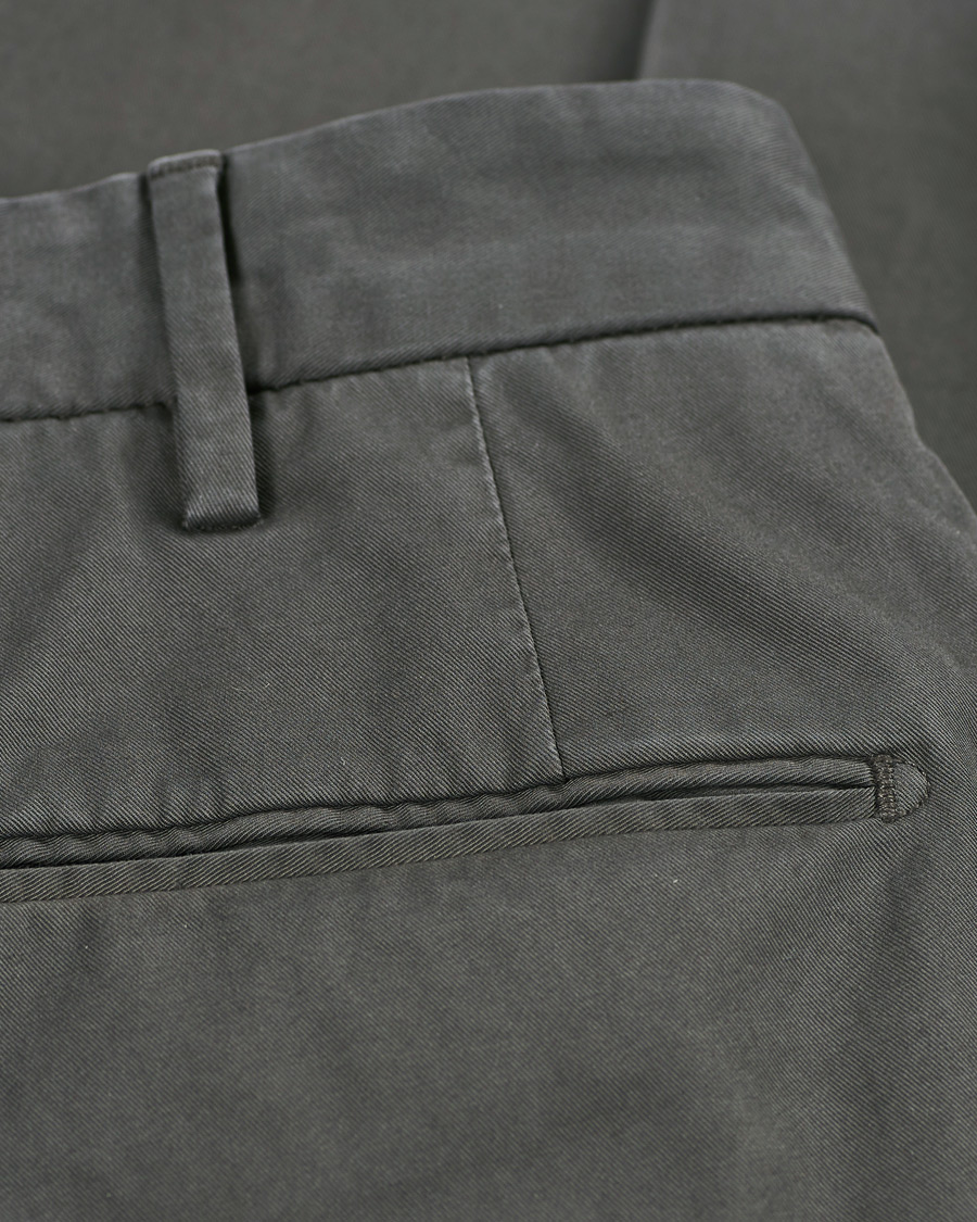 Heren | Broeken | Incotex | Slim Fit Stretch Chinos Dark Grey