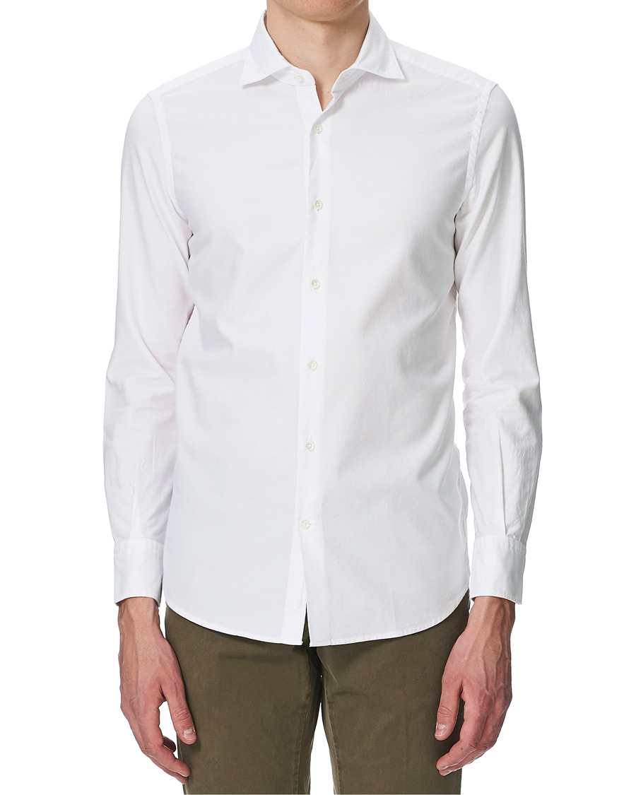 Heren | Overhemden | Glanshirt | Slim Fit Oxford Shirt White