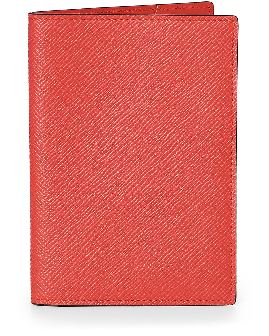 Homme | Smythson Panama Passport Cover Scarlet Red | Smythson | Panama Passport Cover Scarlet Red