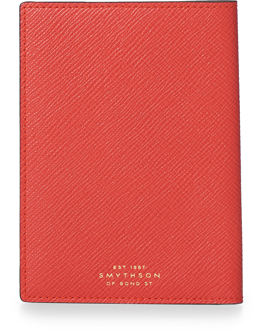 Homme | Smythson Panama Passport Cover Scarlet Red | Smythson | Panama Passport Cover Scarlet Red