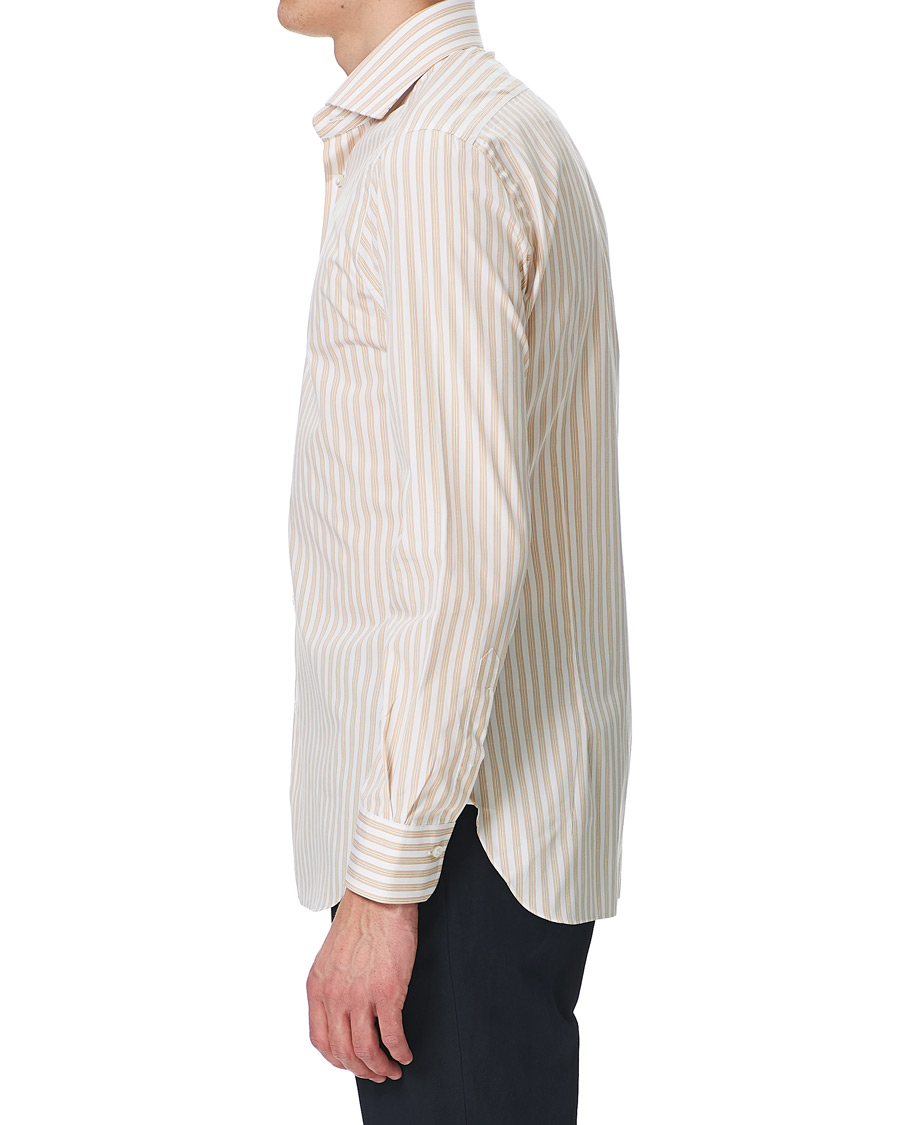 Homme | Chemises | Barba Napoli | Slim Fit Striped Shirt Yellow