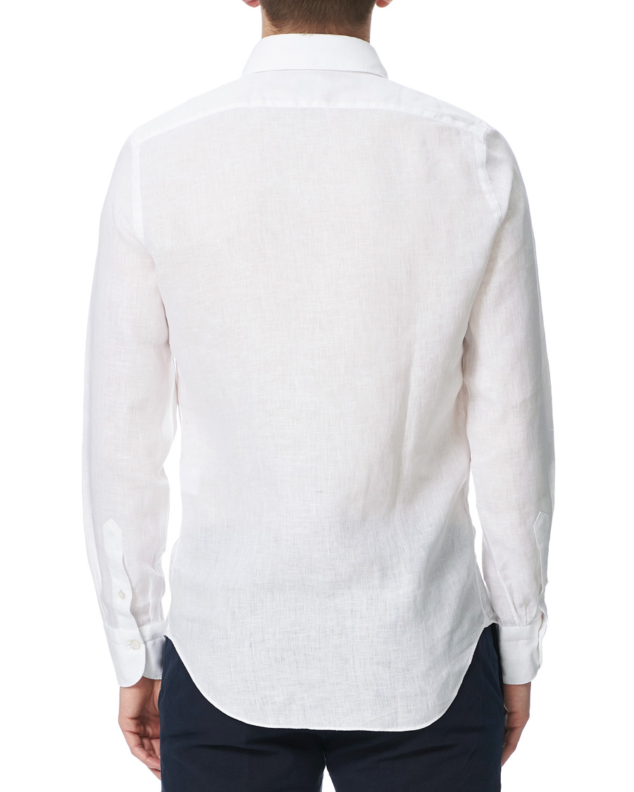 Homme | Chemises | Finamore Napoli | Tokyo Washed Linen Shirt White