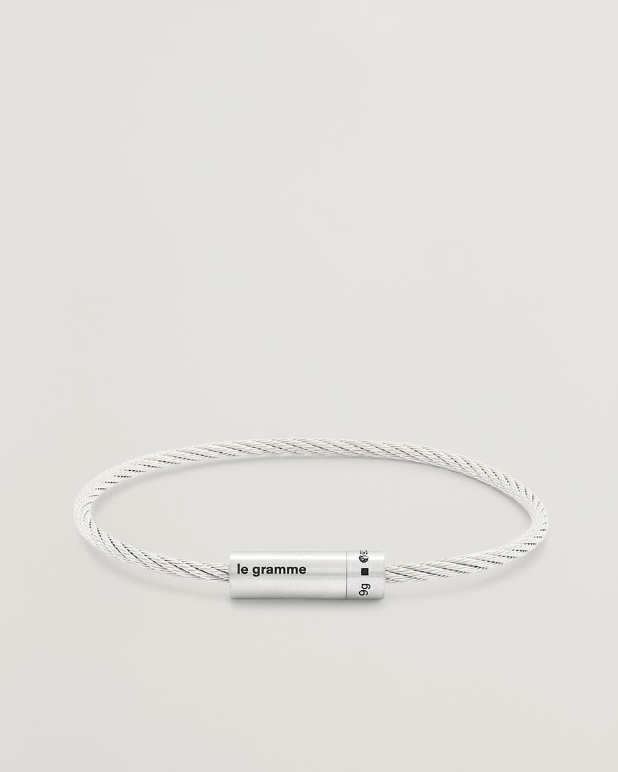 Heren | Sieraden | LE GRAMME | Cable Bracelet Brushed Sterling Silver 9g