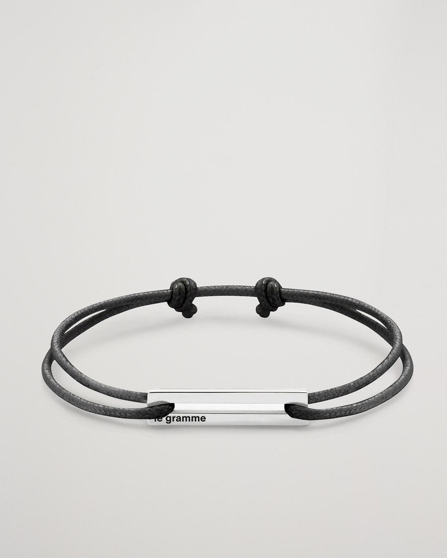 Heren | Sieraden | LE GRAMME | Cord Bracelet Le 17/10 Black/Sterling Silver