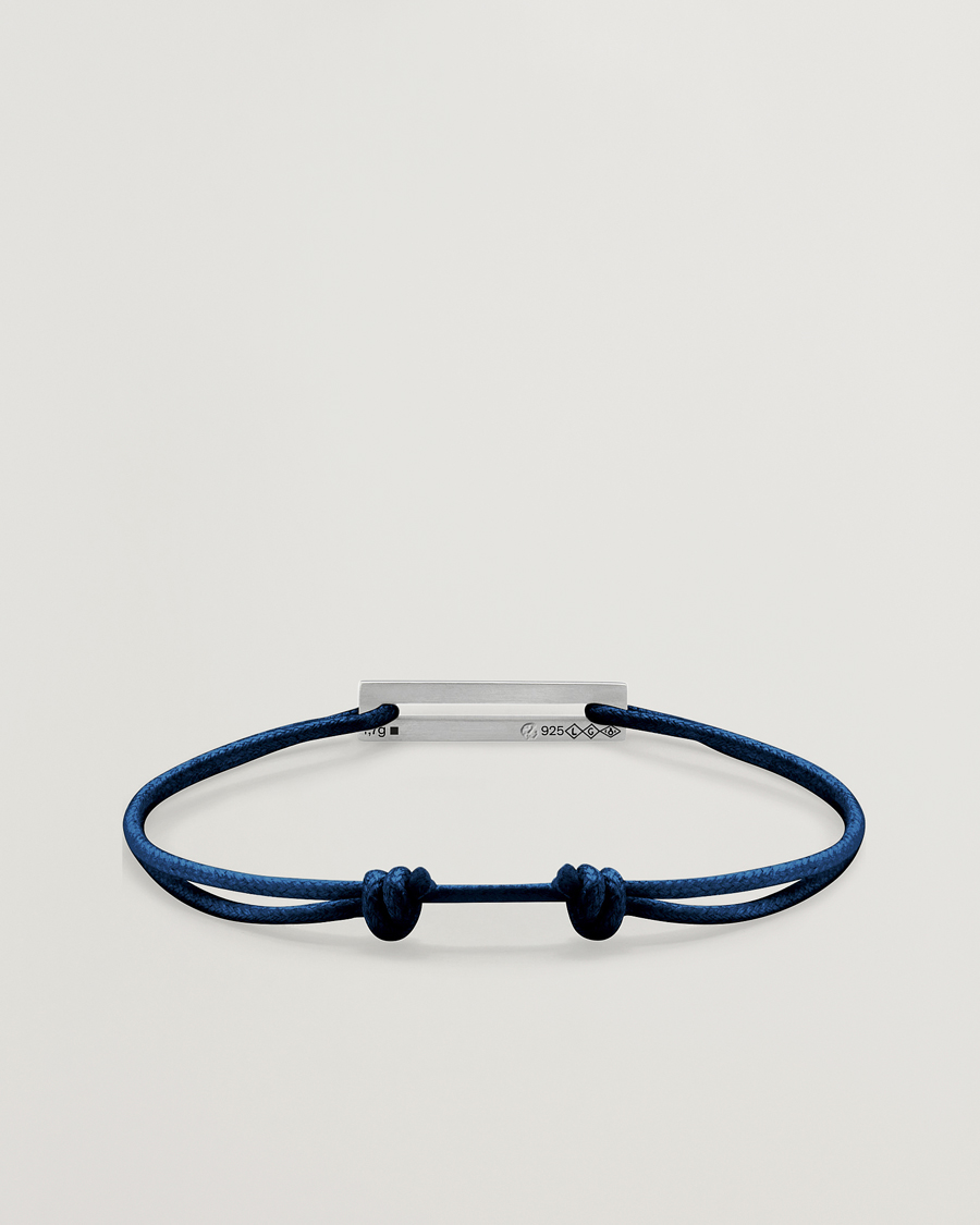 Homme | Bijoux | LE GRAMME | Cord Bracelet Le 17/10 Navy/Sterling Silver