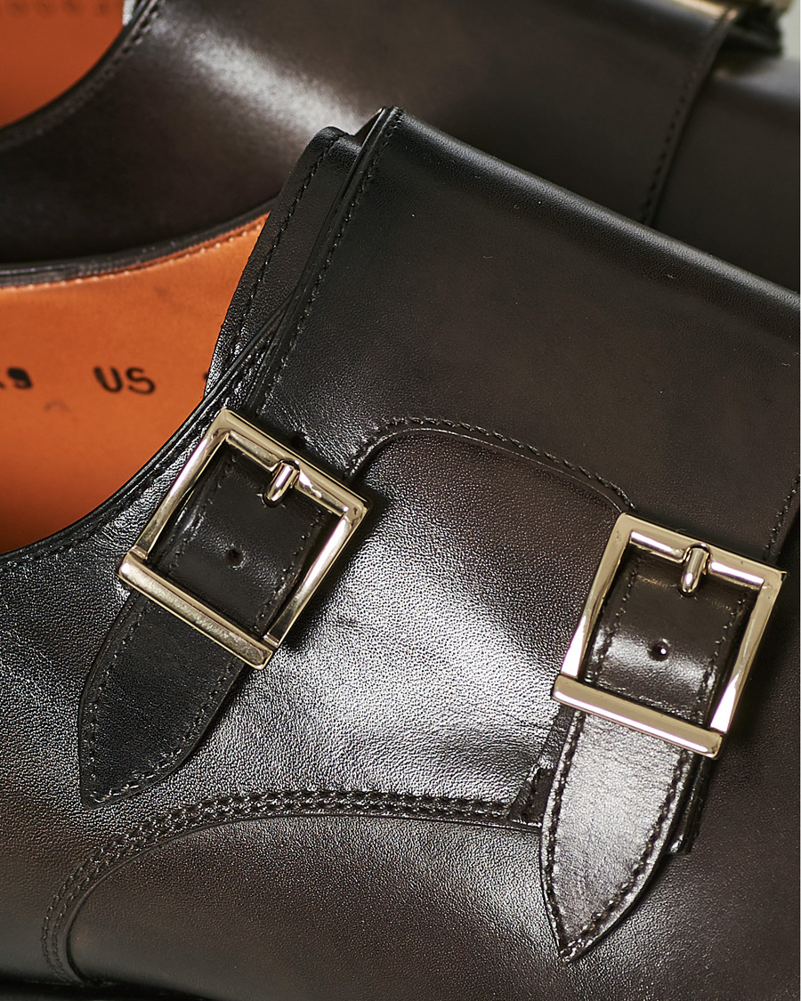 Heren | Santoni Blake Double Monk Dark Brown Calf | Santoni | Blake Double Monk Dark Brown Calf