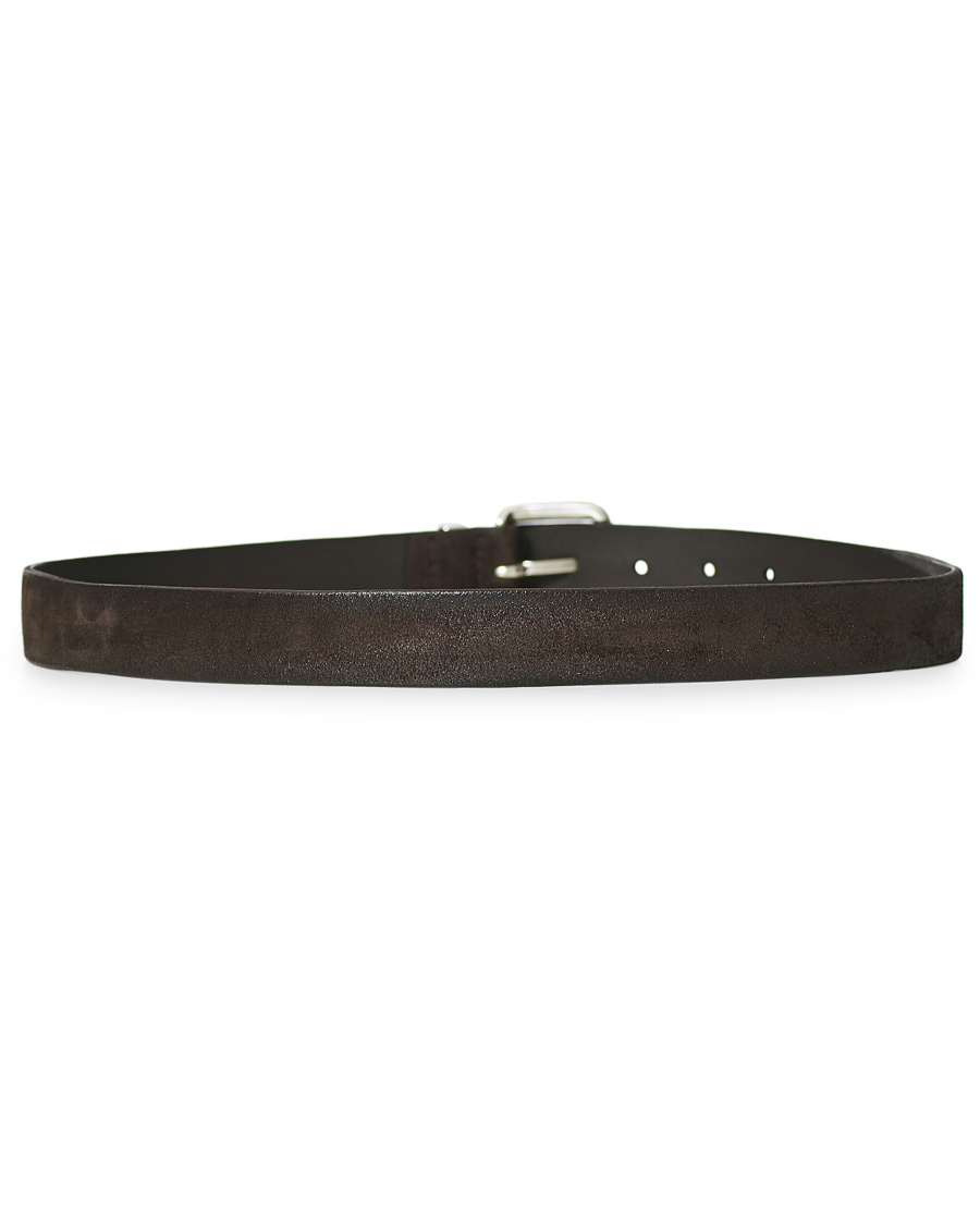 Homme | Orciani Western Suede Belt 3 cm Dark Brown | Orciani | Western Suede Belt 3 cm Dark Brown