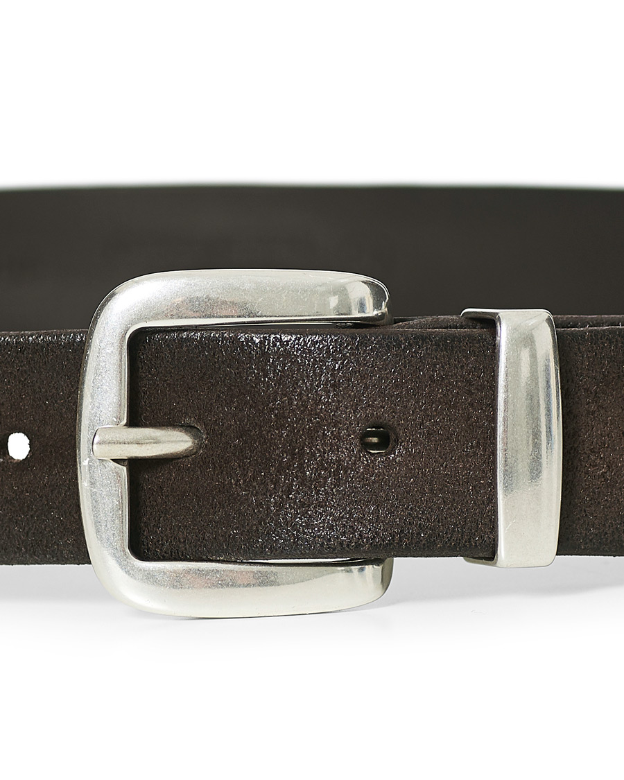 Homme | Orciani Western Suede Belt 3 cm Dark Brown | Orciani | Western Suede Belt 3 cm Dark Brown